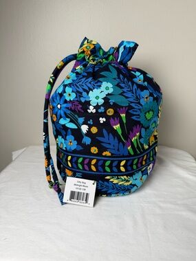 NWT Vera Bradley Midnight Blues Ditty Bag For Gym  pool cosmetic case